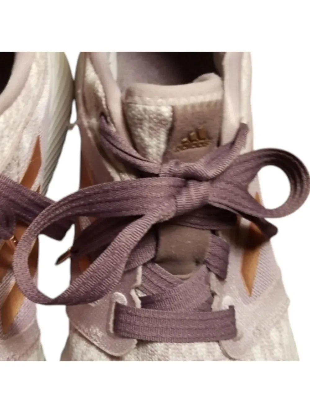 Adidas Purple and Gold Sneakers